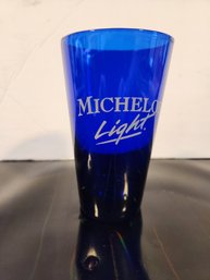 Cobalt Blue Michelob Light 16 Oz Glasses