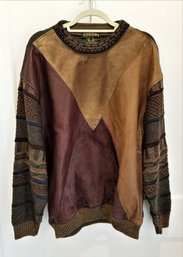 Men's Vintage Tosani Colorful Wool Blend Sweater  Made In Canada Size Large