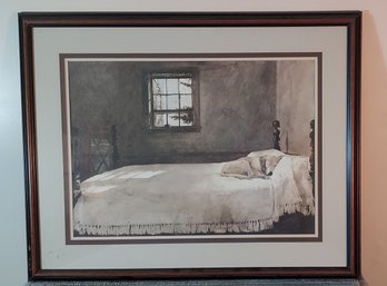 Framed Watercolor Print 'Master Bedroom'