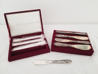 Vintage Godinger American Silversmiths Collection Butter 8 Piece Knife Set