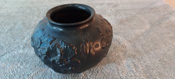 Black Amethyst Satin Poppy Vase By Tiffin