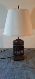 Large Vintage Japanese Tin Lamp