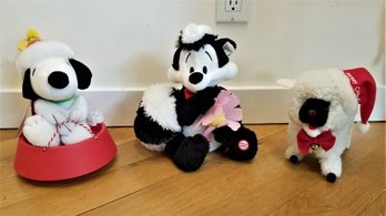 Trio Of Adorable Plush Animated Toys