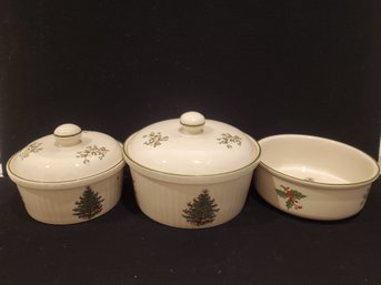 Trio Of Cuthbertson Original Christmas Tree Casserole Dishes