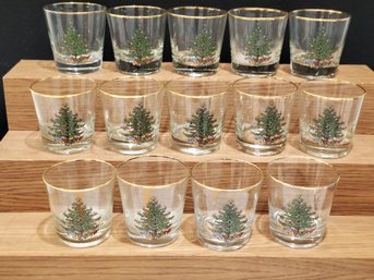 Fourteen Cuthbertsons England Original Christmas Tree Glassware (lot 4)