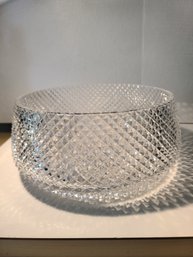 Intricate High Quality Cut Clear Crystal Glass Bowl- Definitely Antique