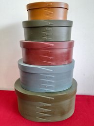 Handcrafted Reproduction Painted Shaker Boxes