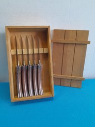 Supreme Hi Carbon Knife Set In Wood Box