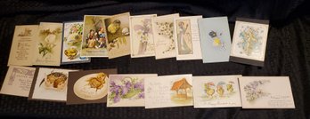 Lot Of 17 Antique Easter Post Cards