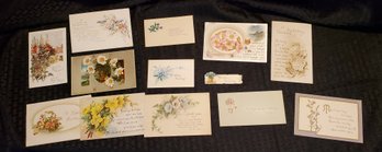 Lot Of 13 Pieces Of Antique Cards