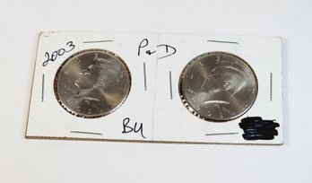 2003 P And D Uncirculated Kennedy Half Dollars