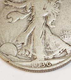 1936- S Walking Liberty Silver Half Dollar (tougher Year And Mint Mark)