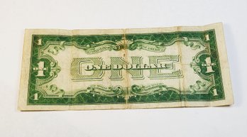 1928 $1 Dollar Blue Seal Silver Certificate ' Funny Back ' Bill / Note