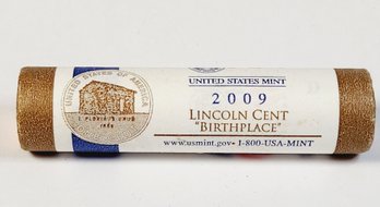 2009-D UNC Roll Lincoln Penny ' Birthplace ' Denver Mint