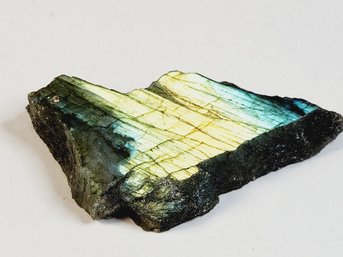 Madagascar Labradorite Iridescent Glowing Rock Specimen Polished Slab