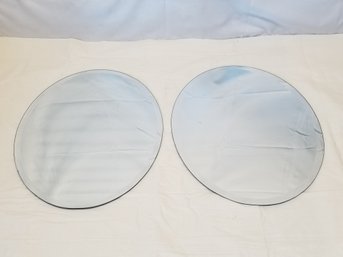 Pair Of Oval Shaped Wall Mirrors