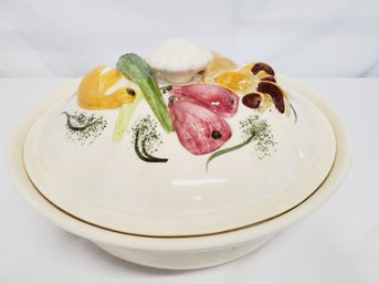 Vintage Los Angeles Potteries 1971 3D Vegetable Casserole Dish 616