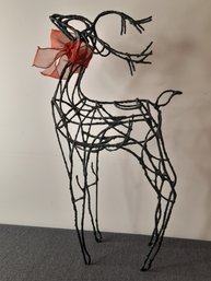 Wrought Iron Reindeer Statue