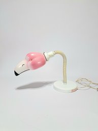 80s Flamingo Gooseneck Desk Lamp