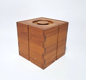 Solid Teak Dovetail Ice Bucket