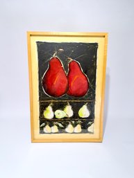 'High Ups' Pear By Kim Bach 2001 Mixed Media Wall Art