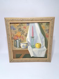 Stan Phillips Table Top Still Life Oil On Canvas