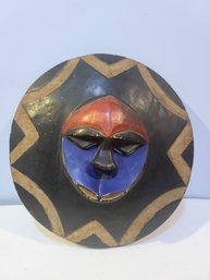 Red And Blue Painted African Tribal Mask