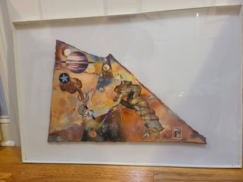 Mixed Media Art 'Michaelangelo Under The Pyramids' By Lauren Stover