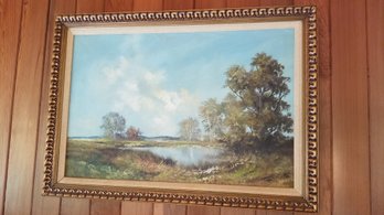 Framed Artwork  Country Field With Frame  41x30