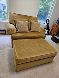 Arm Chair And A Half With Ottoman -  Ethan Allen