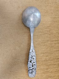 Norwegian Pewter Decorative Spoon - 18'