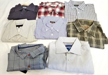 Men's Button Down Long Sleeve Dress Shirts Ted Baker, Michael Kors And More!  Sizes Sm/Med (Lot 2)