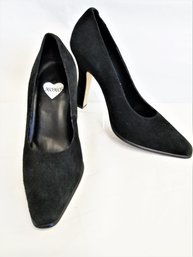 Women's XOXO 'vogue' Black Faux Suede High Heel Pumps Size 9M