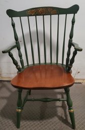 Vintage Green Hitchcock Arm Chair