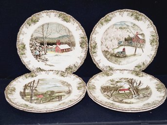 Six Vintage Johnson Bros The Friendly Village Dinner Plate Assortments