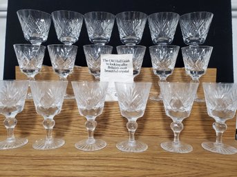 Vintage Old Hall Crystal Stemware - Leander Pattern