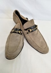 Men's Suede GUCCI Loafers With Horsebit Embellishment Made In Italy  Size EU 47/US 12.5