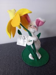 Annalee Bunny With Yellow Flower