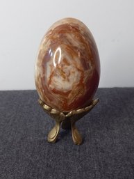 Decorative Stone Egg On Stand