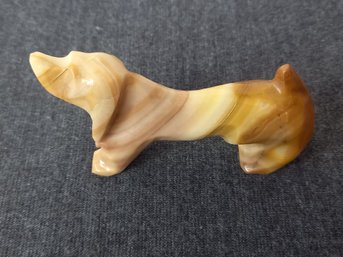 Stone Carved Dachshund