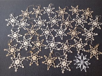 Vintage Handmade Crocheted Snowflake Ornaments