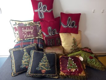 Christmas Throw Pillow Lot