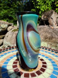 Muticolor Swirl Glass Vase