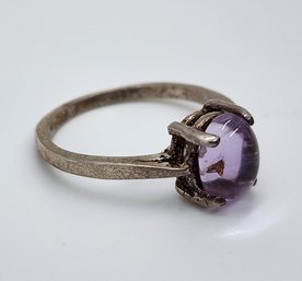 Vintage Amethyst Ring In Sterling Silver