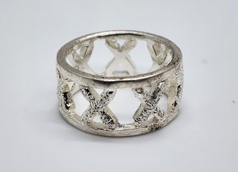 Sterling Silver X Ring