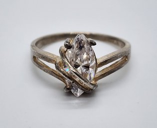 Vintage CZ Ring In Sterling