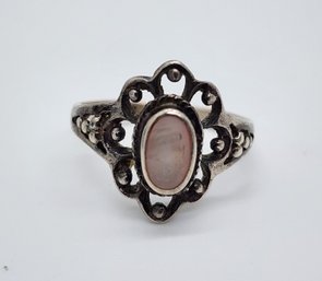 Vintage Mother Of Pearl Ring In Sterling