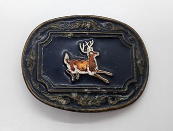 Vintage Deer Hunting Belt Buckle