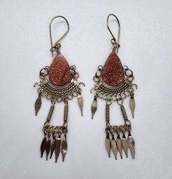 Vintage Mexico Alpaca Silver Earrings