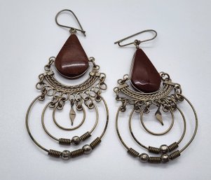 Vintage Mexico Alpaca Silver Earrings